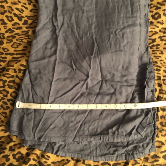 Onia size XS slate blue CHLOE high slit wide leg pant elastic waist pockets - Picture 16 of 16